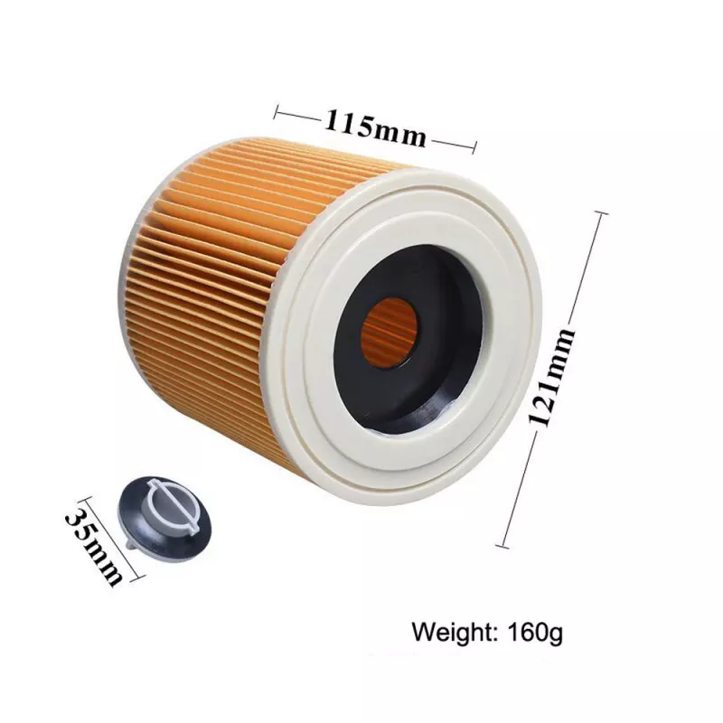 2x Ersatzfilter Für Kärcher Staubsauger - Passend Für A2004, A2054, A2204, WD3 Modelle